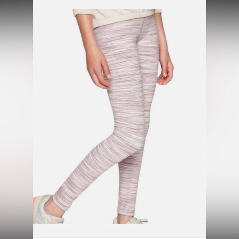 Athleta Girl Space dye Pink Chit Chat Leggings Athletic Youth Size XL/14